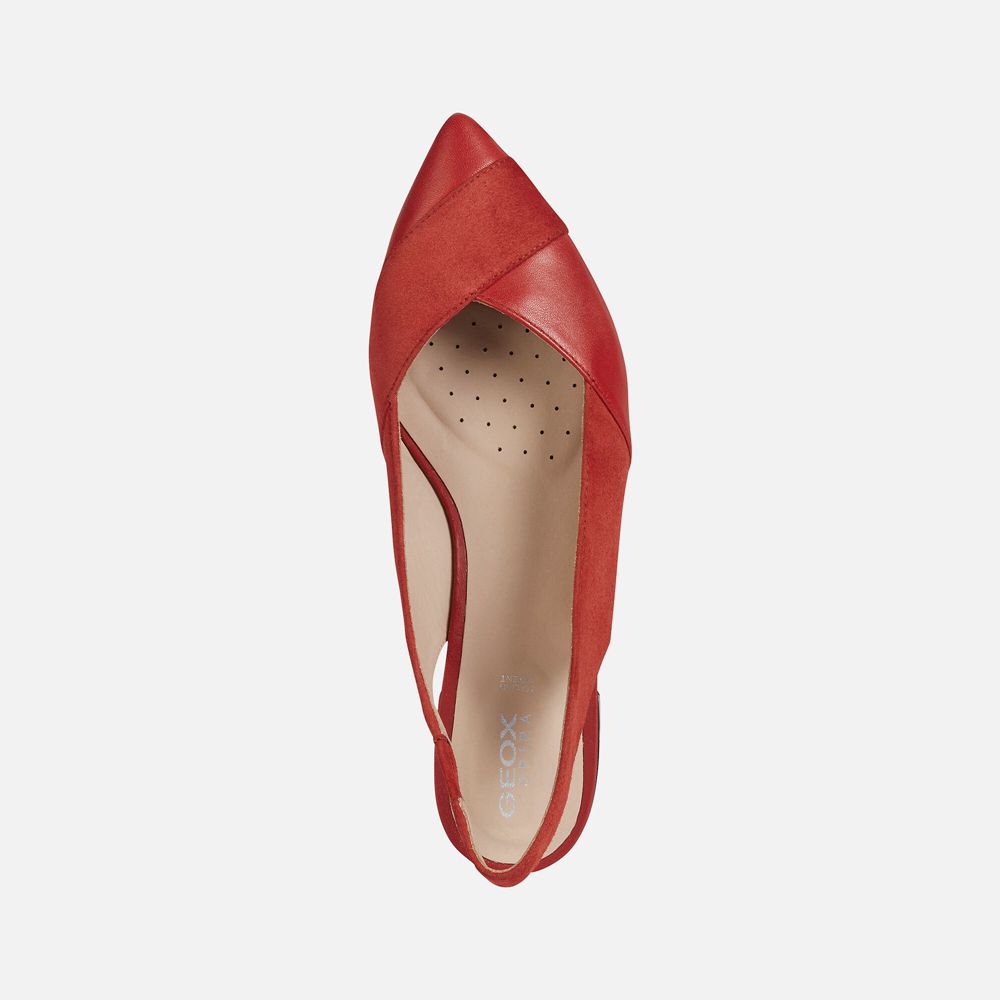 Geox Ballerinas Red Charyssa - Geox Womens Shoes - HUNZEJ305